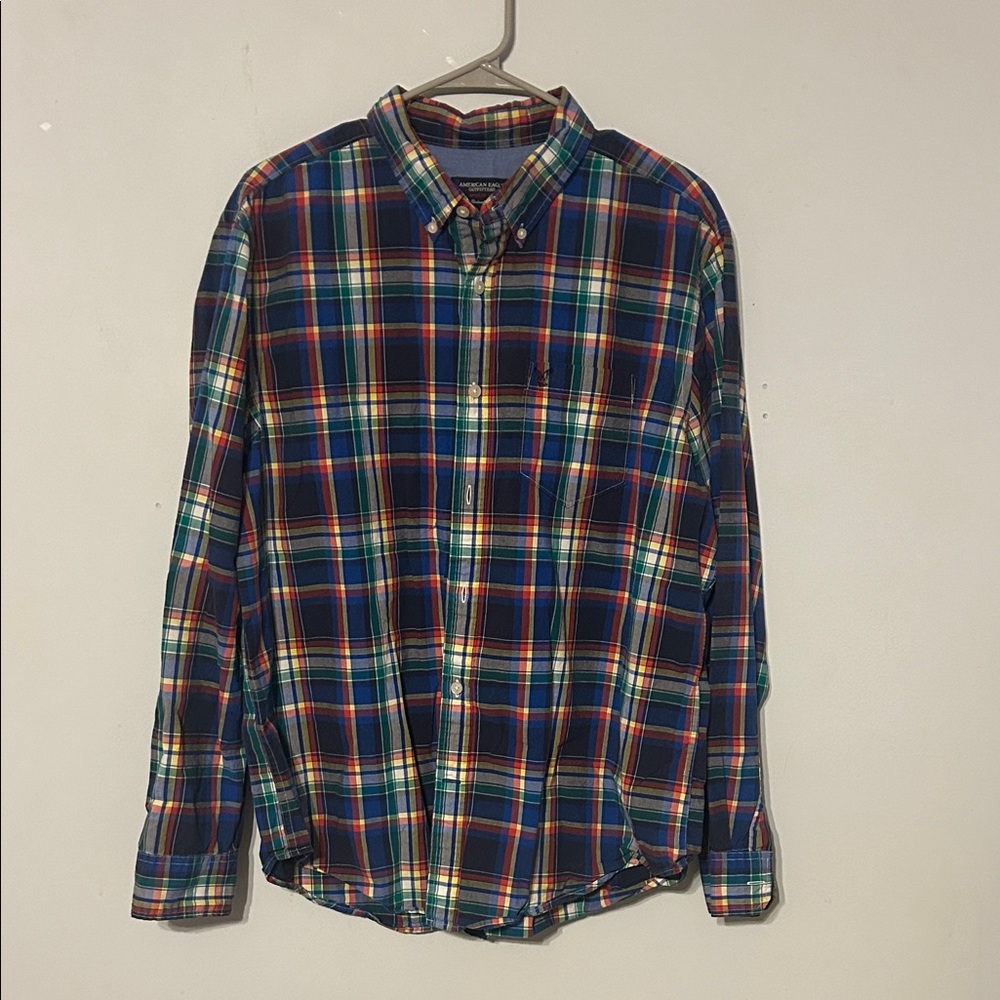 American Eagle Outfitters Multicolor Plaid Shirt